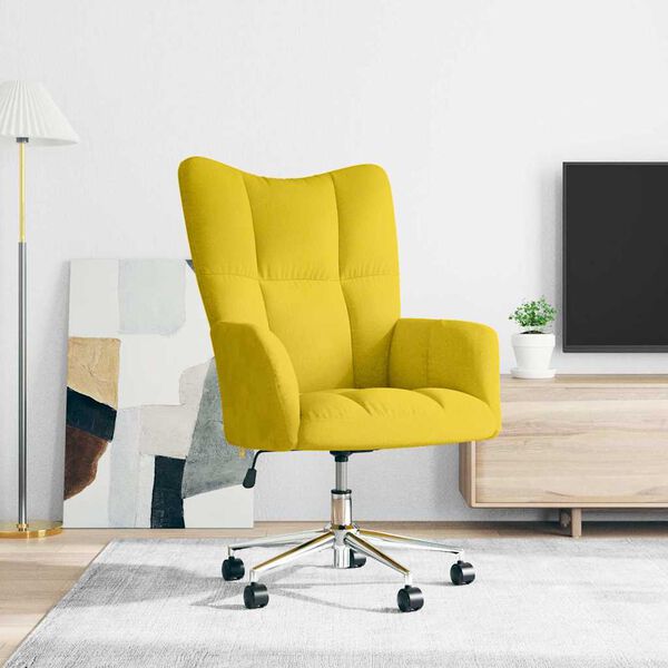 vidaXL Relaxing Chair Mustard Yellow Velvet