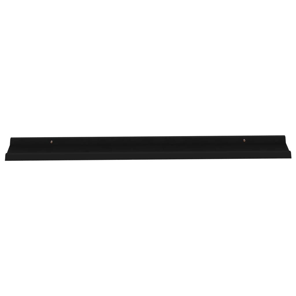 vidaXL Wall Shelves 4 pcs Black 115x9x3 cm