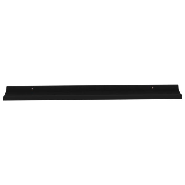 vidaXL Wall Shelves 4 pcs Black 115x9x3 cm