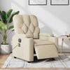 vidaXL Electric Massage Recliner Chair Cream Fabric
