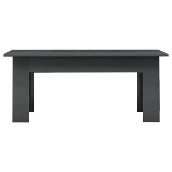 vidaXL Coffee Table High Gloss Grey 100x60x42 cm Engineered Wood