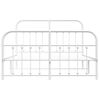vidaXL Metal Bed Frame without Mattress with Footboard White 150x200cm