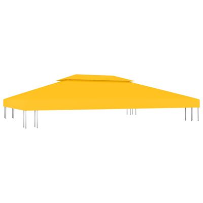 vidaXL 2-Tier Gazebo Top Cover 310 g/m² 4x3 m Yellow