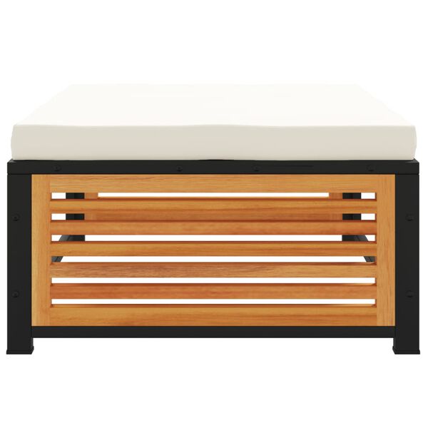 vidaXL Garden Stool with Cushion 68x68x30 cm Solid Wood Acacia