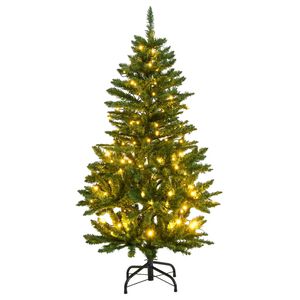 vidaXL Artificial Hinged Christmas Tree 150 LEDs 150 cm
