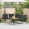 vidaXL Garden Sofa Set 2 pcs Black Poly Rattan