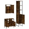 vidaXL 3 Piece Bathroom Furniture Set Smoked Oak Engineered Wood