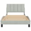 vidaXL Bed Frame without Mattress "Hanko" Light Grey 100x203 cm Velvet