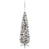 vidaXL Slim Artificial Pre-lit Christmas Tree with Ball Set Green 240 cm