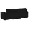 vidaXL Sofa Set with Cushion 3 pcs Black 220 x 78 x 84 cm Fabric