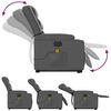 vidaXL Electric Stand up Massage Recliner Chair Grey Faux Leather