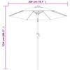 vidaXL Garden Parasol Green 200x224 cm Aluminium