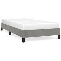 vidaXL Bed Frame without Mattress Light Grey 100x190 cm Twin Velvet