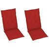 vidaXL Garden Reclining Chairs 2 pcs with Cushions Solid Acacia Wood