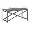 vidaXL Garden Bench 80 cm Poly Rattan Grey