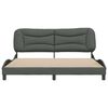 vidaXL Bed Frame without Mattress "Hvar" Dark Grey 183x213 cm Fabric