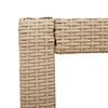 vidaXL Garden Side Table with Wooden Top Beige 60x40x75 cm Poly Rattan