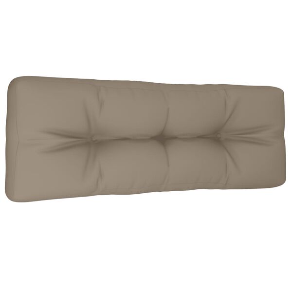 vidaXL Pallet Cushion Taupe 120x40x12 cm Fabric