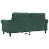 vidaXL 2-Seater Sofa Dark Green 140 cm Velvet