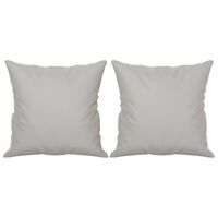 vidaXL Throw Pillows 2 pcs Light Grey 40x40 cm Microfibre Fabric