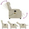 vidaXL Massage Recliner Chair Cream Faux Leather