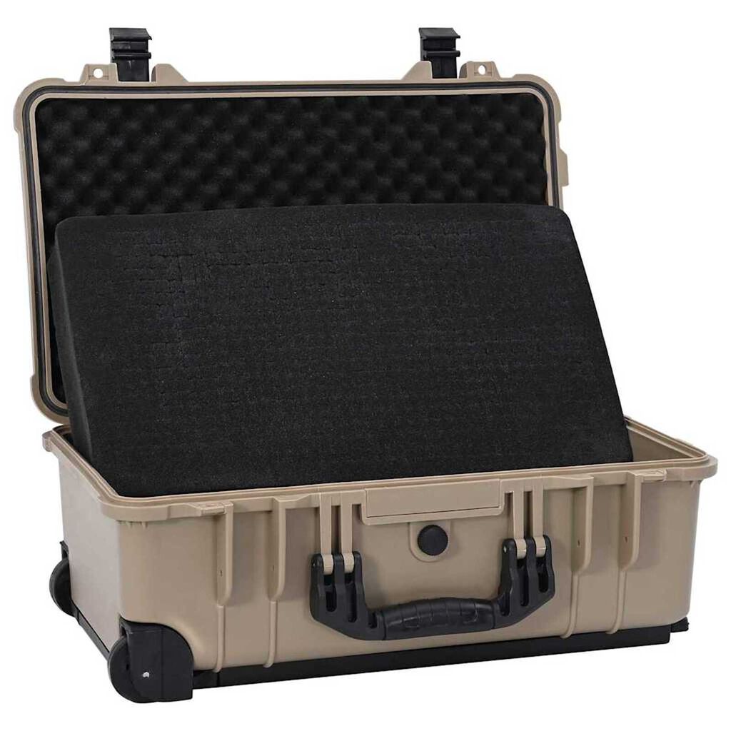 vidaXL Wheel-equipped Tool/Equipment Case with Pick & Pluck Foam Inside