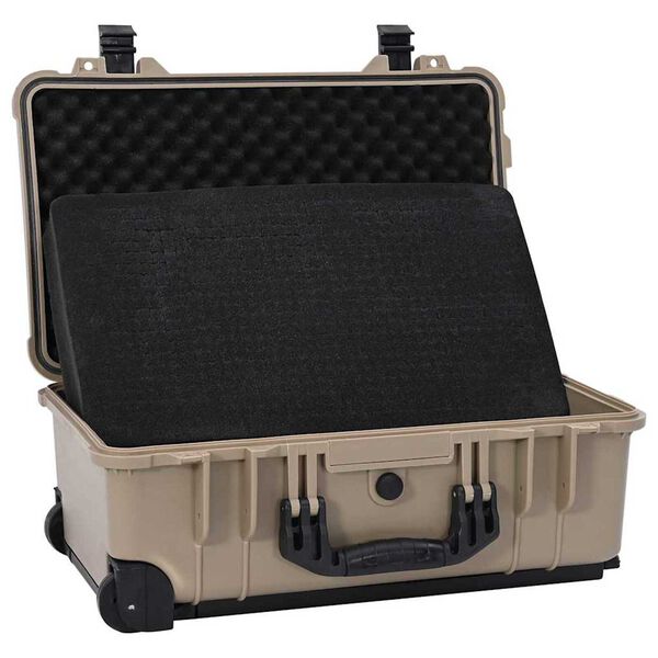vidaXL Wheel-equipped Tool/Equipment Case with Pick & Pluck Foam Inside