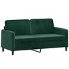 vidaXL 2-Seater Sofa Dark Green 140 cm Velvet