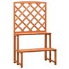 vidaXL Plant Stand with Trellis Orange 70x42x120 cm Solid Firwood