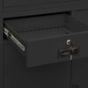 vidaXL Office Cabinet Anthracite 90x40x180 cm Steel and Tempered Glass
