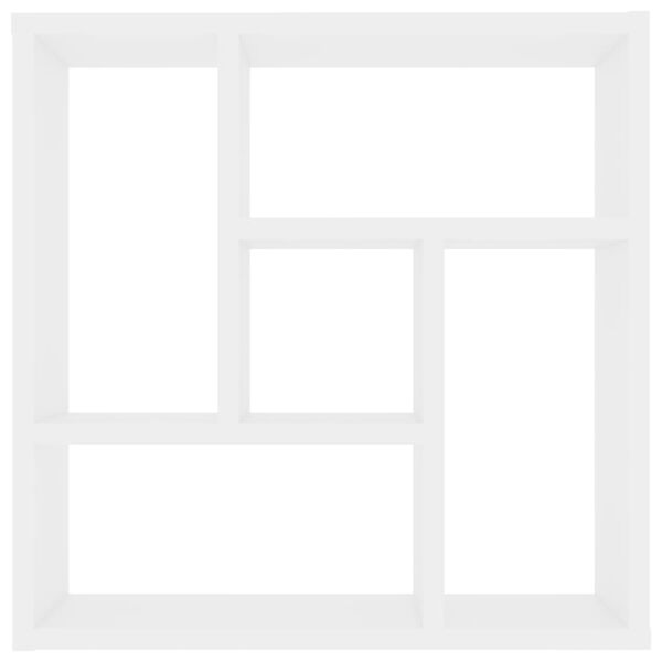 vidaXL Wall Shelf White 45.1x16x45.1 cm Engineered Wood