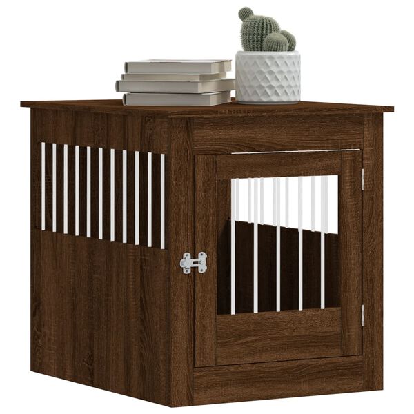 vidaXL Dog Crate Furniture Brown Oak 64.5x80x71 cm Engineered Wood