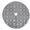 vidaXL Luxury Christmas Tree Skirt with Sock Grey 90 cm Fabric