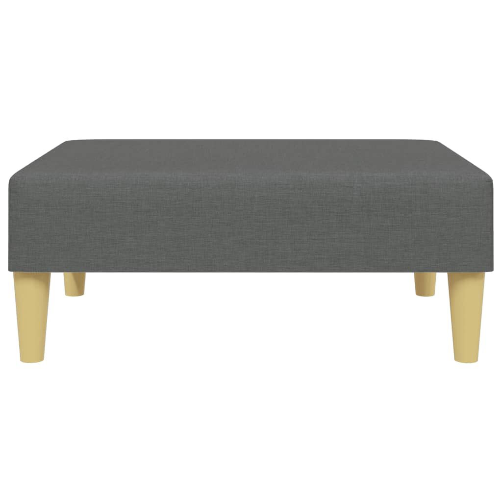 vidaXL Footstool Dark Grey 77x55x31 cm Fabric