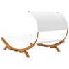 vidaXL Outdoor Lounge Bed with Canopy 165x203x126 cm Solid Bent Wood Cream
