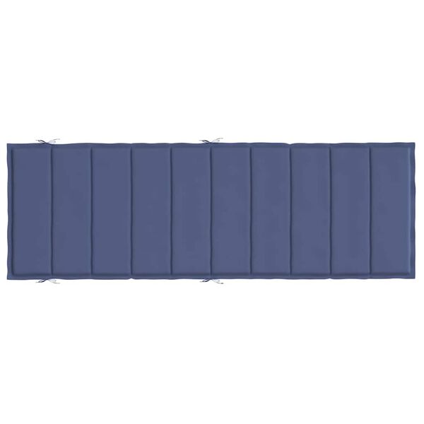 vidaXL Sun Lounger Cushion Navy Blue Oxford Fabric