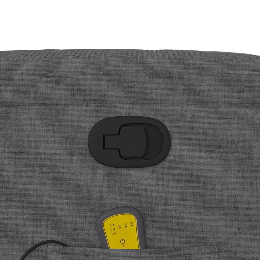 vidaXL Stand up Massage Recliner Chair Dark Grey Fabric