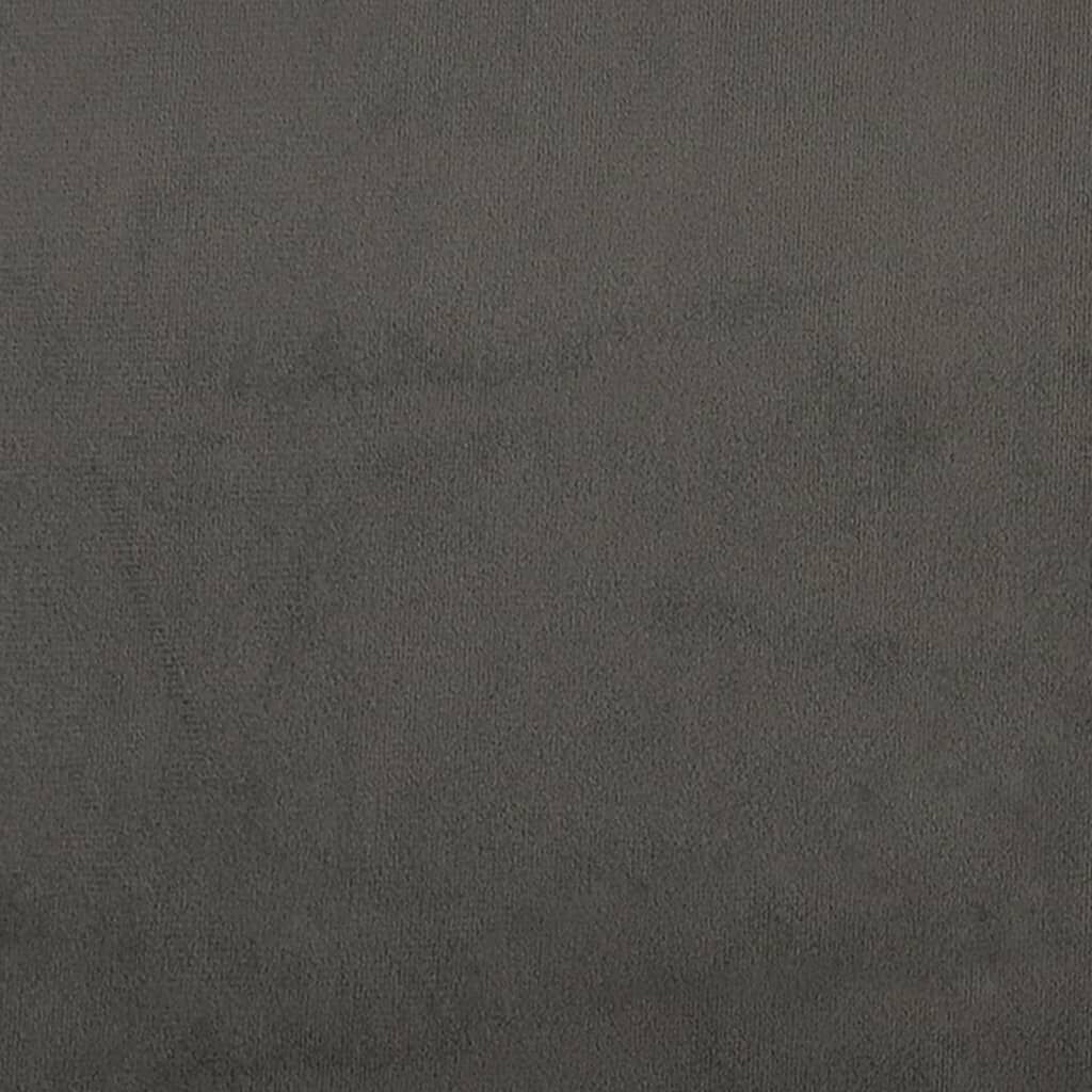 vidaXL Bed Frame without Mattress Dark Grey King Velvet (US Only)