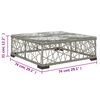 vidaXL 6 Piece Garden Lounge Set with Cushions Poly Rattan grey