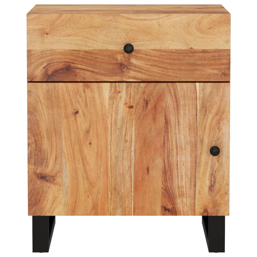 vidaXL Bedside Cabinet 50x33x60 cm Solid Wood Acacia&Engineered Wood