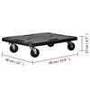 vidaXL Transport Trolleys 5 pcs Black 58x38x12 cm Polypropylene
