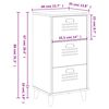 vidaXL Bedside Cabinet VIKEN White Engineered Wood