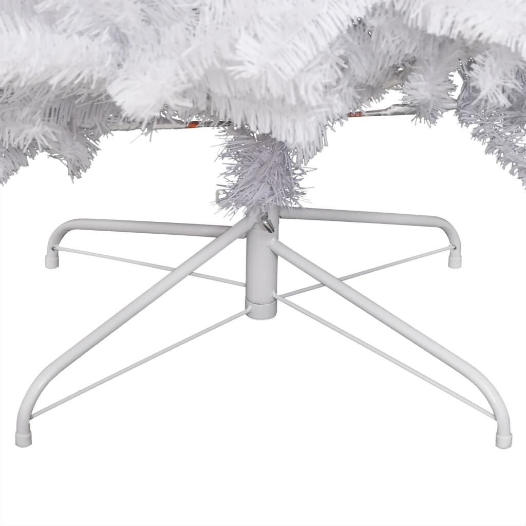vidaXL Artificial Hinged Christmas Tree with Flocked Snow 210 cm