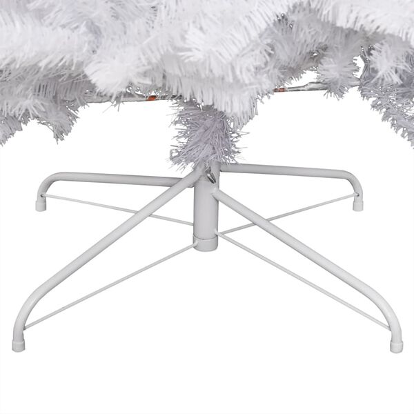 vidaXL Artificial Hinged Christmas Tree with Flocked Snow 210 cm