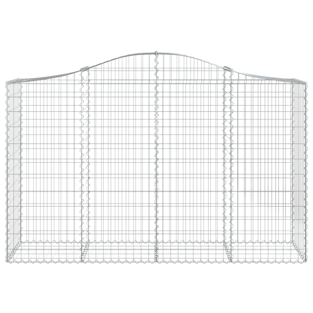 vidaXL Arched Gabion Basket 200x50x120/140 cm Galvanised Iron