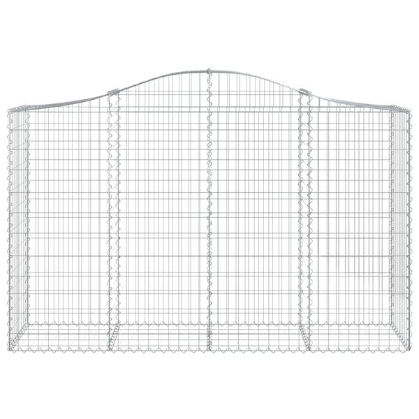 vidaXL Arched Gabion Basket 200x50x120/140 cm Galvanised Iron