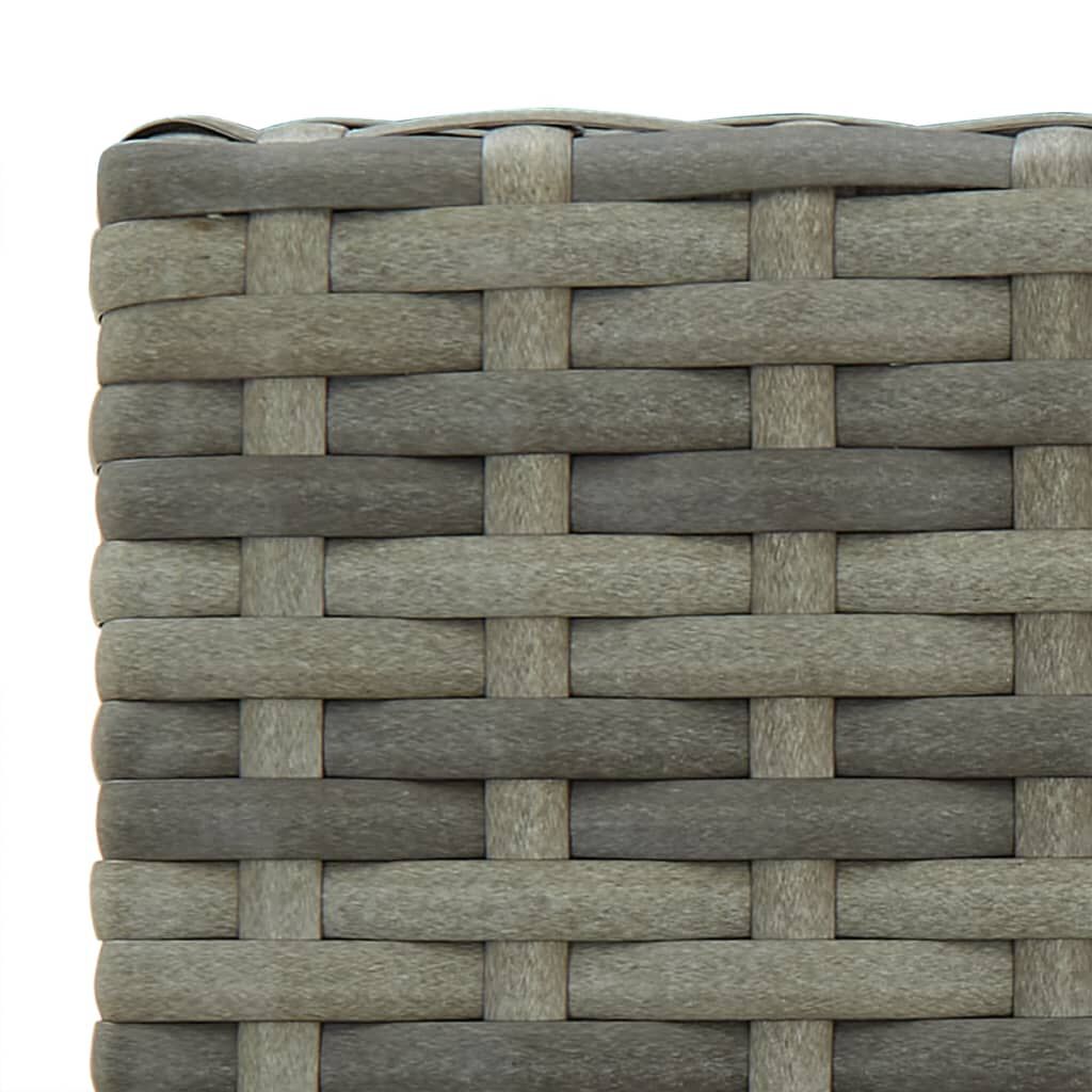vidaXL Bar Stools 2 pcs Grey Poly Rattan