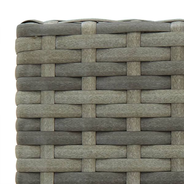vidaXL Bar Stools 2 pcs Grey Poly Rattan