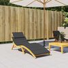 vidaXL Sun Lounger Cushion Black 186x58x4cm Oxford Fabric