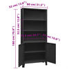 vidaXL Industrial Bookshelf Anthracite 80x32x180 cm Steel